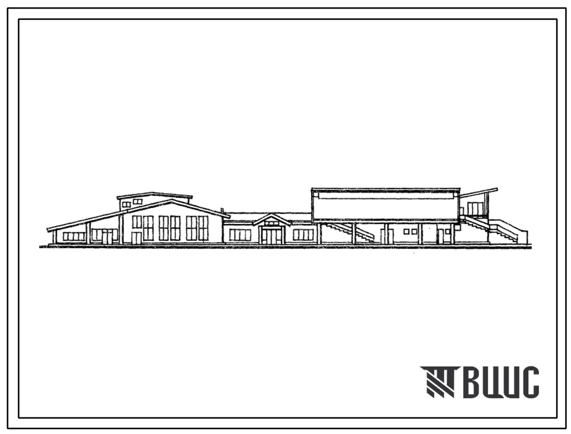 Типовой проект 244-4-78.86 Центр обслуживания базы отдыха на 500 мест с круглогодичным ядром на 200 мест (стены кирпичные)