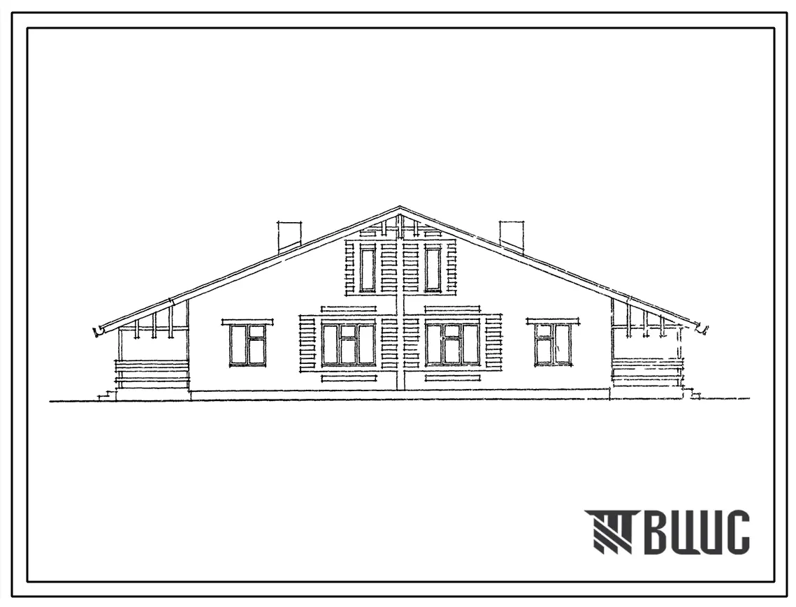 Типовой проект 184-188-12.2.87 1-этажный 2-квартирный жилой дом с 4-комнатными квартирами со стенами из кирпича. 1,2,3 уровни инженерного обеспечения. Для Нечерноземной зоны РСФСР.