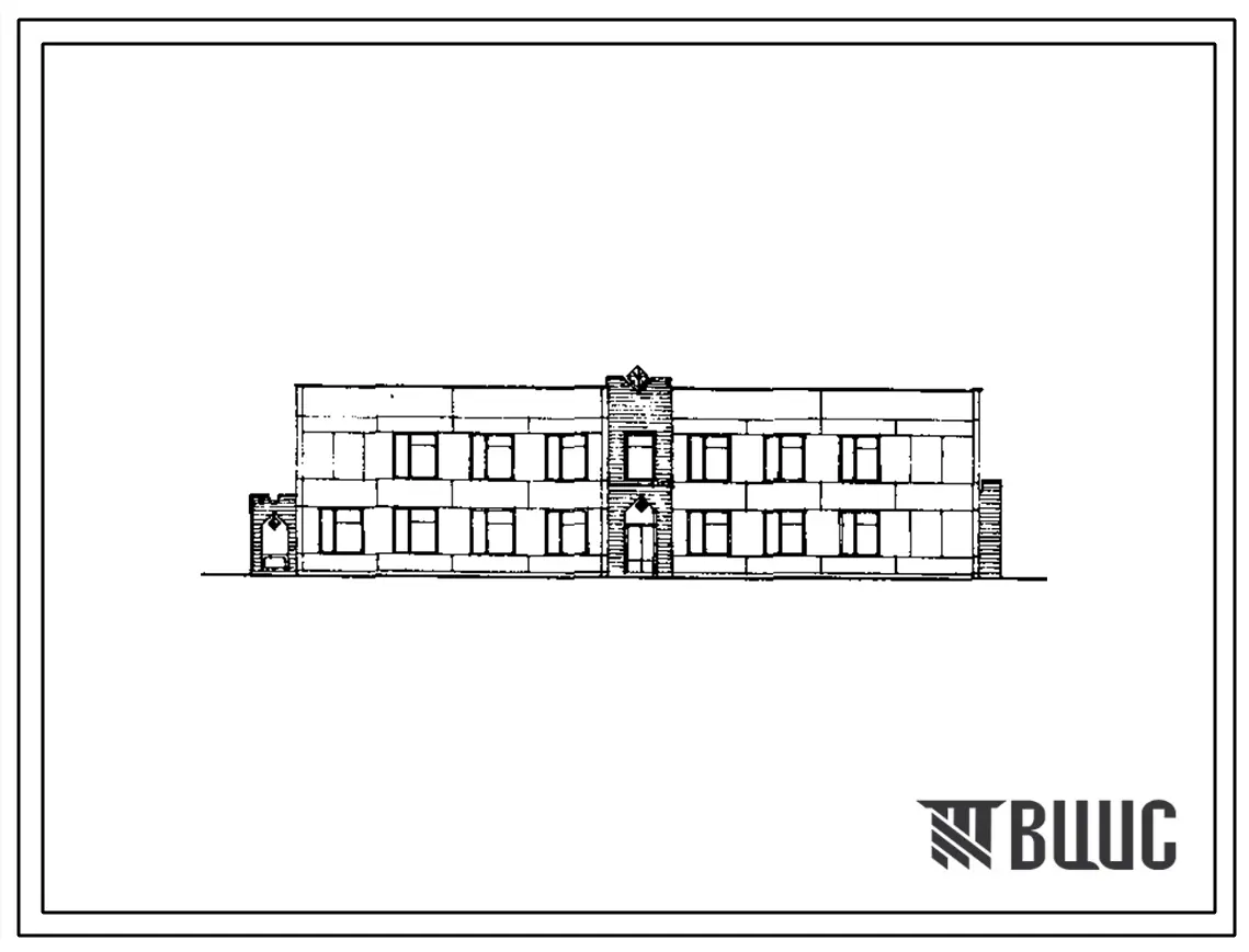 Типовой проект 212-1-312.85 Детские ясли-сад на 95 мест. Здание двухэтажное. Каркас сборный железобетонный серии 1.020-1/83. Стены из однослойных керамзитобетонных панелей.