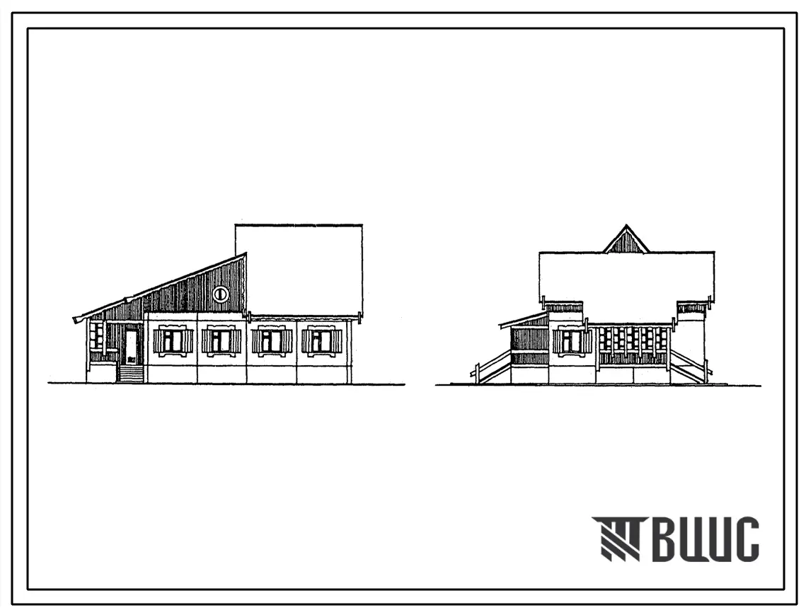 Типовой проект 181-135-262с.13.86 Дом с пятикомнатной квартирой типа 5Б. Общая площадь 107 м2, Для Республики Бурятия Сейсмичность 7, 8 и 9 баллов