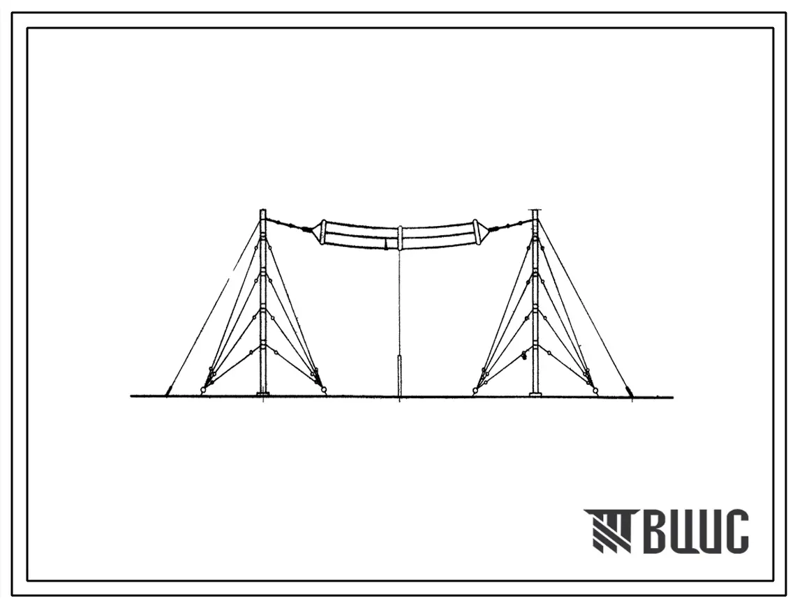 Типовой проект 603-8/70 Антенна Т-образная. Диапазон волн 500-1200м.