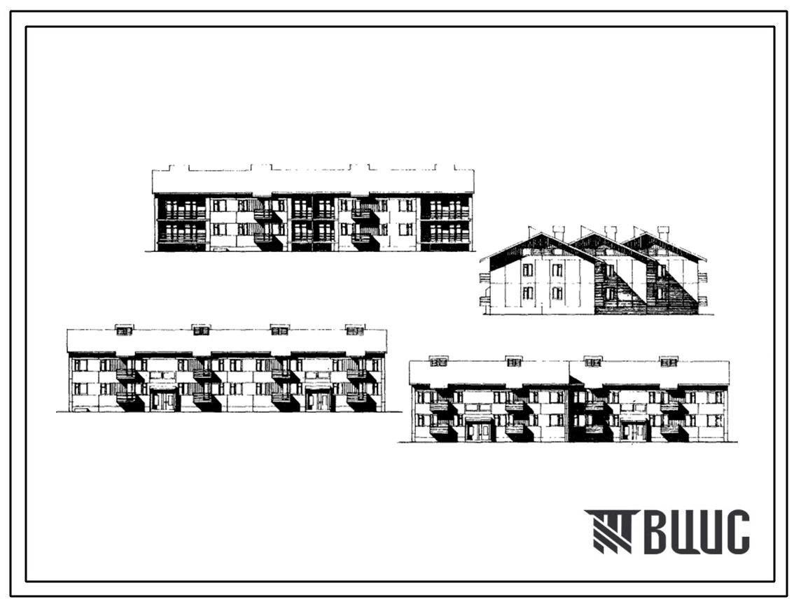 Типовой проект 135-049с Крупнопанельные двухэтажные жилые блок-секции и дом-представитель на 12 квартир