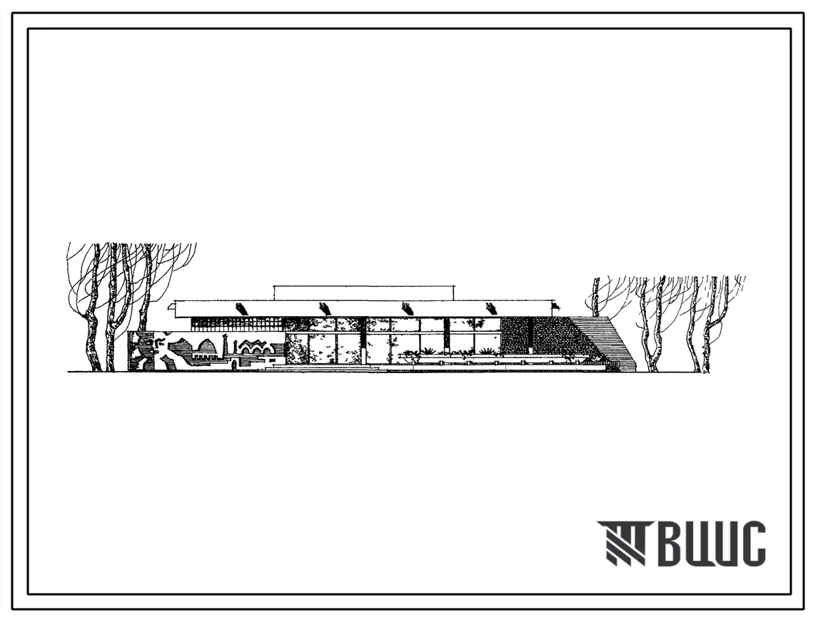 Типовой проект 272-22-11сп Кафе на 100 посадочных мест для строительства в 4 строительно-климатической зоне, в районах с сейсмичностью 8 и 9 баллов, на просадочных грунтах 2 типа.
