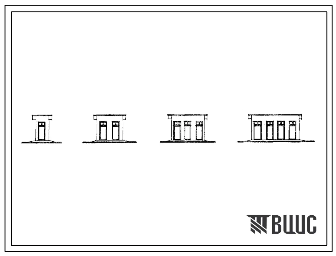 Типовой проект 191-115-92 Надворные и хозяйственные постройки щитовой и каркасной конструкции для поселков промышленных предприятий (уборные и мусоросборники).