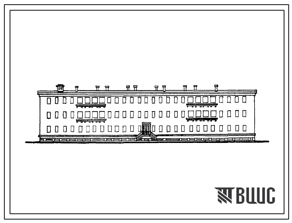 Типовой проект 2с-02-1 Интернат на 214 мест для строительства в Арктике и на крайнем севере.