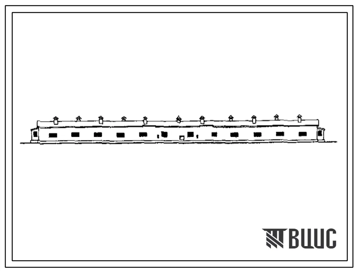 Типовой проект 805-17 Птичник клеточного содержания на 20 тыс. кур-несушек. Стены кирпичные облегченной кладки