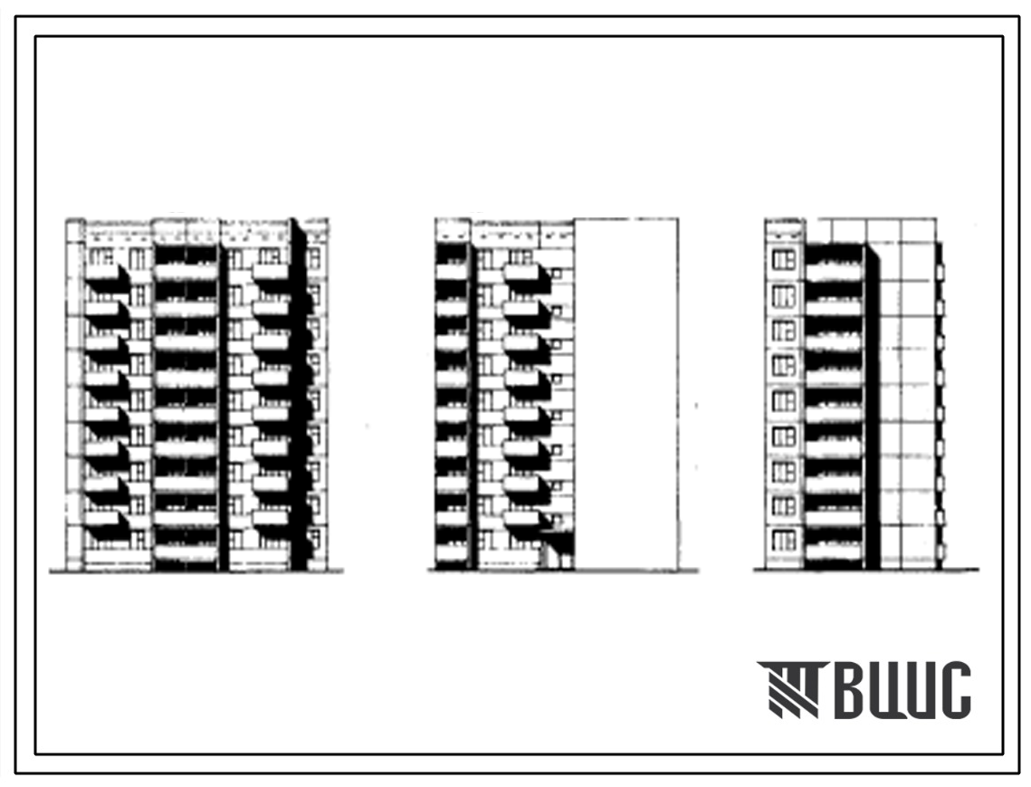 Типовой проект 125-013/1 Блок-секция девятиэтажная 36-квартирная угловая левая ( двухкомнатных 2Б — 18, трехкомнатных 3А — 9, 3Б — 9).