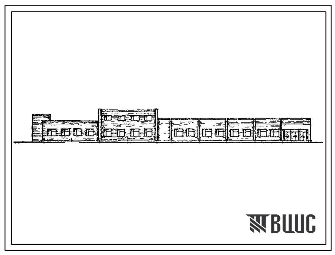 Типовой проект ЦВП-80.82Т (04-66-КК) Столовая солдатская односменная на 500 посадочных мест со стенами из кирпича и внутренним железобетонным каркасом серии ИИ-04