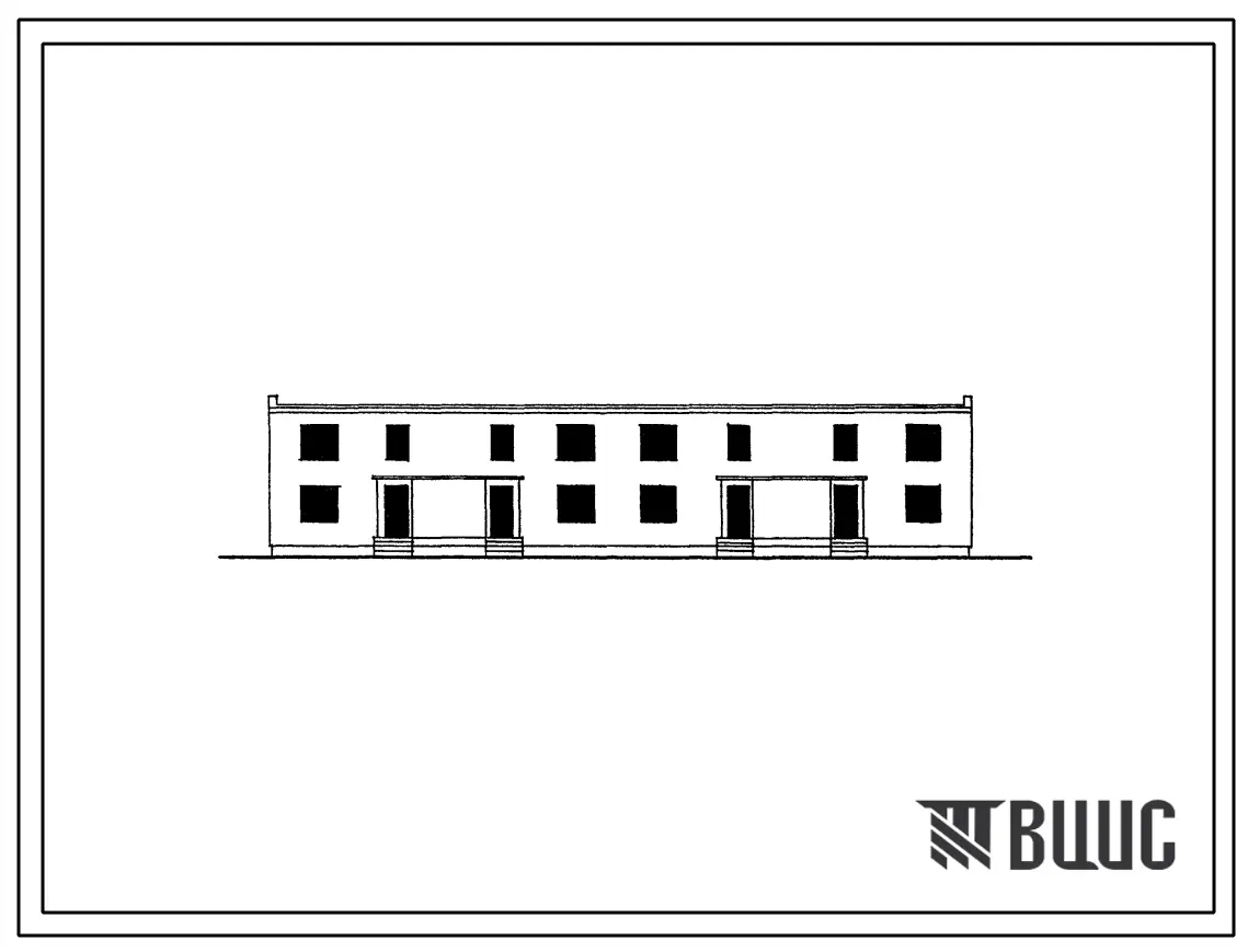 Типовой проект 142-051-4с тип 1 Двухэтажный 4-квартирный жилой дом с 5-комнатными квартирами.