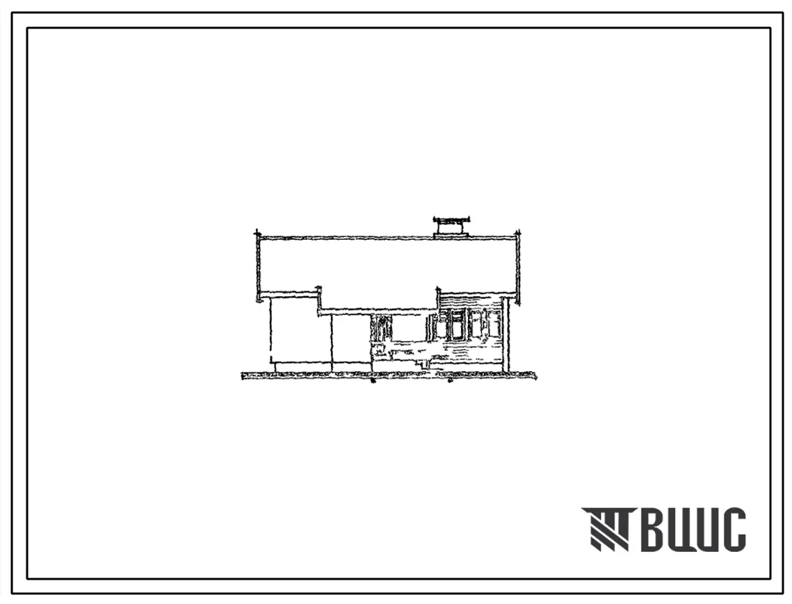 Типовой проект 184-115-82 Одноэтажный жилой дом на 1 квартиру с тремя комнатами типа 3Б. Для строительства в 1В и 2В климатических подрайонах
