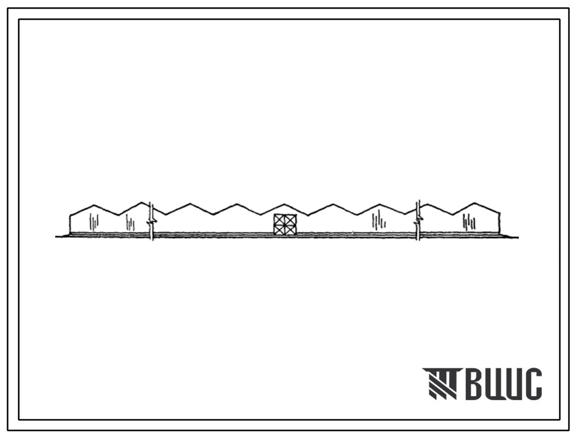 Типовой проект 810-1-6.83 Блок зимних почвенных теплиц площадью 6 га (под одной кровлей) для районов с температурой наружного воздуха -40С.