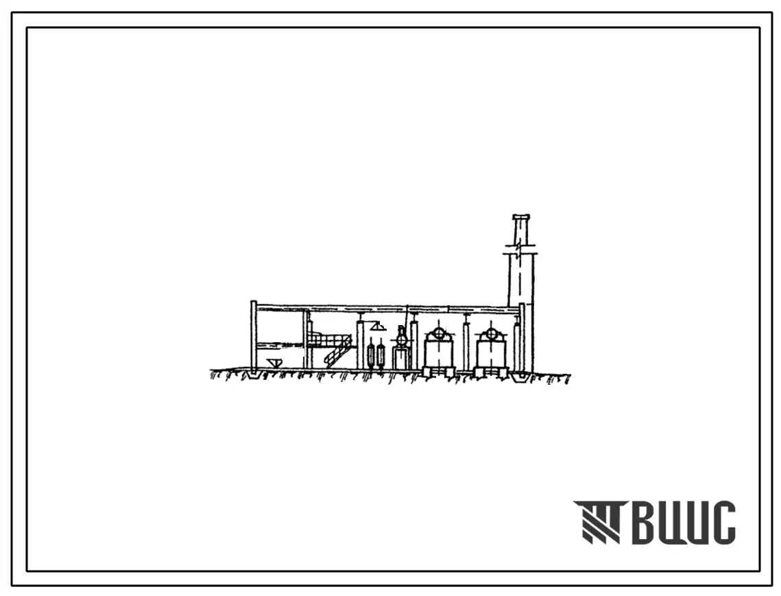 Типовой проект 903-1-51 Котельная с двумя котлами ДКВР-4-13 (закрытого типа). Топливо мазут. Теплоноситель пар.