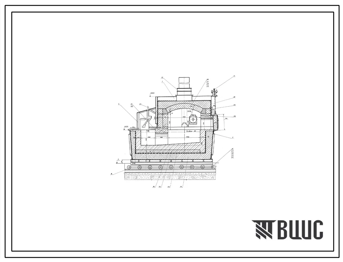 Проект 59133 Печь проходная размерами пода 1,5х4,872 м, на газе