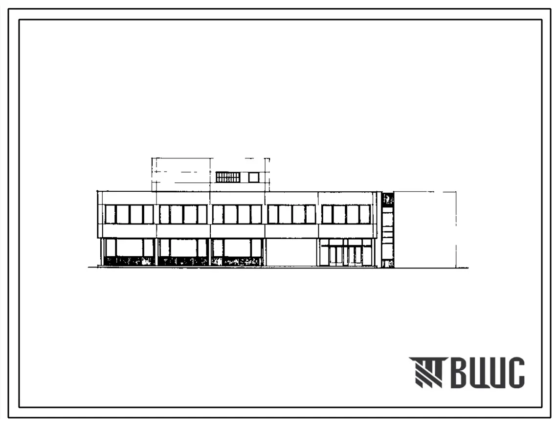 Типовой проект 272-12-70.85 Непродовольственный магазин торговой площадью 1000 м2. Тип Б. Здание двухэтажное. Каркас сборный железобетонный серии 1.020-1/83.Стены из железобетонных панелей.