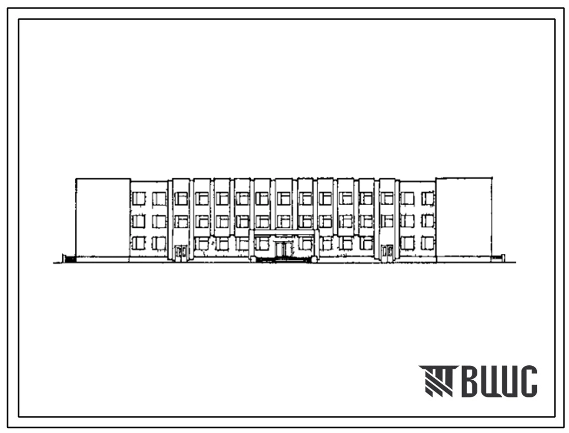Типовой проект 224-01-578с.87 Школа на 18 классов (694 учащихся). Сейсмичность 7,8 баллов. Здание двух-, трехэтажное. Стены из кирпича.