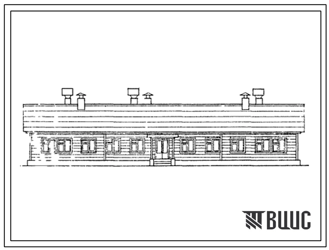 Типовой проект 416-1-8 Служебно-бытовое здание на 90 человек для нижних складов леспромхозов.