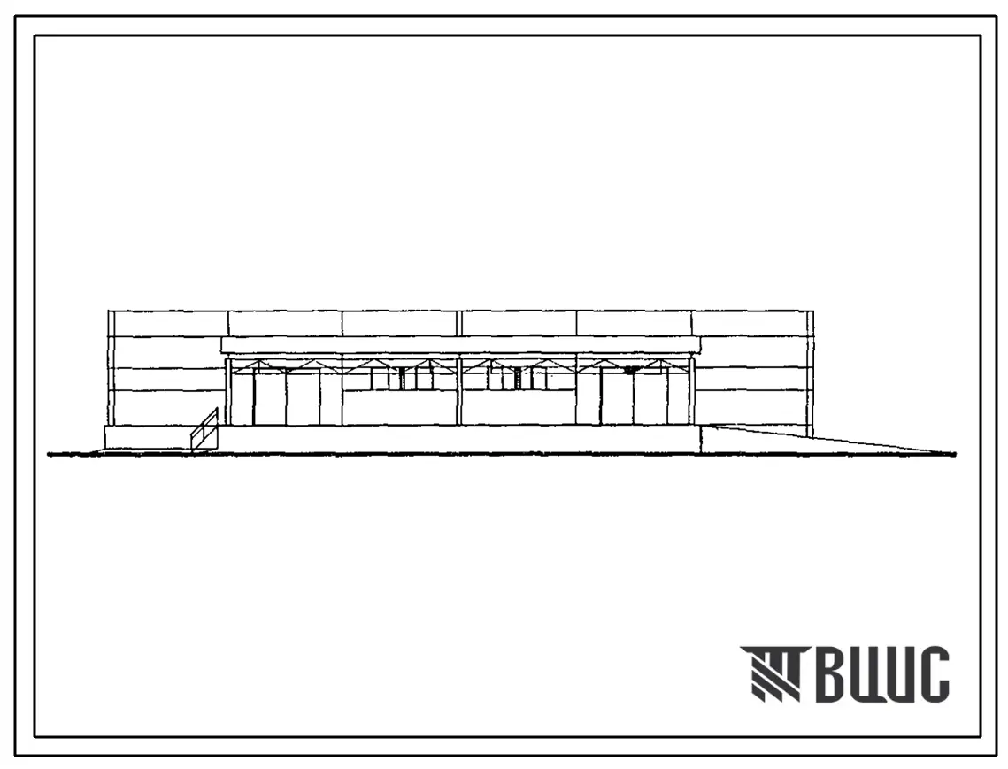 Типовой проект 705-3-35.88 Хранилище взрывчатых материалов вместимостью 240 тонн с рампой (стены из панелей)