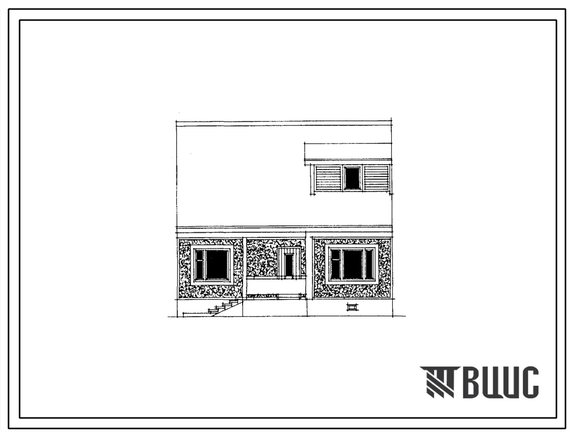 Типовой проект 90-096.86 Блок-дом рядовой левый с четырехкомнатной квартирой. Для Московской области. Общая площадь 86 м2 (СТЕНЫ ИЗ КЕРАМЗИТОБЕТОННЫХ ПАНЕЛЕЙ, Перекрытия железобетонные. Полное инженерное благоустройство. Ориентация широтная, Одноэтажные