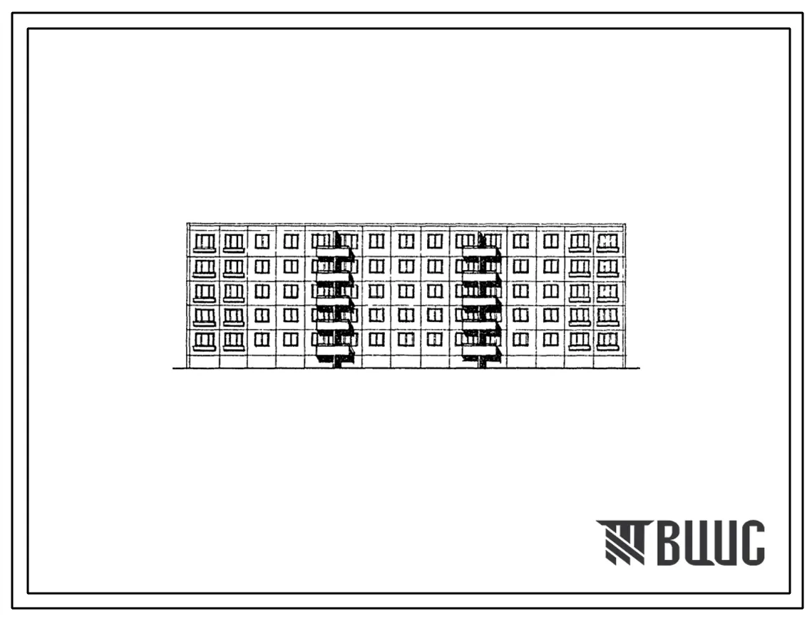 Типовой проект 1МГ-300-7 вар. «ДА» Пятиэтажный трехсекционный крупнопанельный жилой дом на 40 квартир.