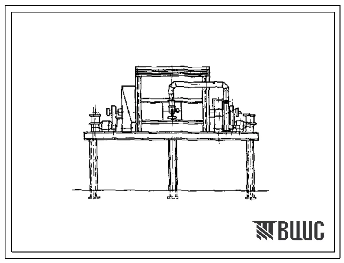 Типовой проект 406-9-28 Сушило для поверхностной подсушки литейных полуформ размерами 1,4х1,0 м, топливо - мазут