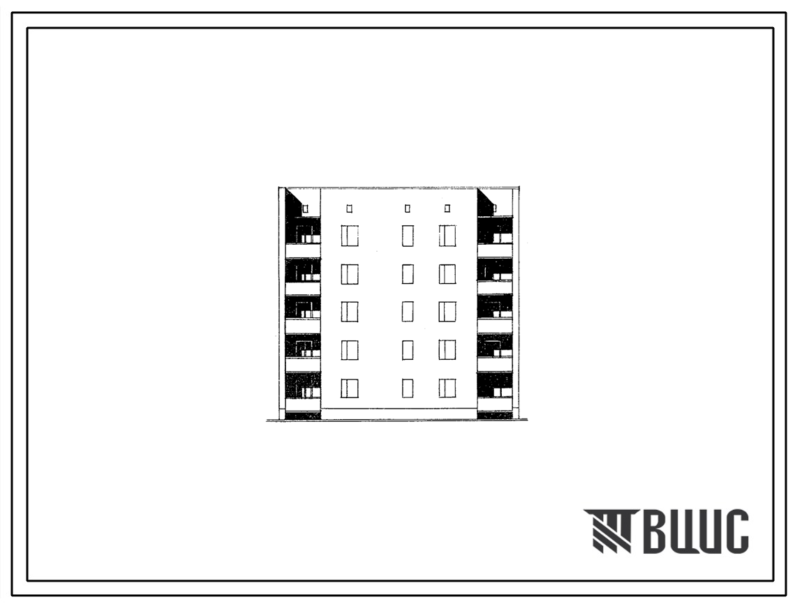 Типовой проект 87-0138пв.83 Пятиэтажная унифицированная блок-секция рядовая на 10 квартир. Для строительства во 2В, 3Б и 3В климатических подрайонах на просадочных грунтах и подрабатываемых территориях