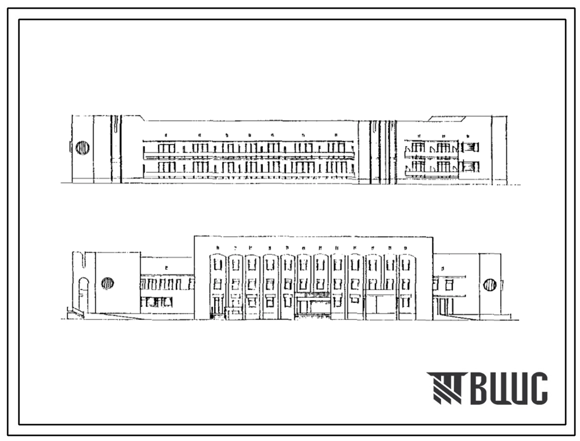 Типовой проект 254-1-143с.87 Главный корпус инфекционной больницы на 150 коек. Сейсмичность 7, 8 баллов. Здание одно-, двух-, трехэтажное. Стены из кирпича.