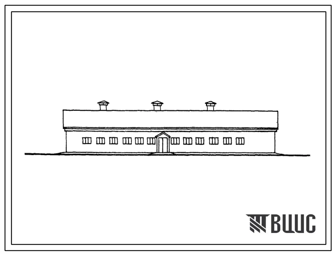 Типовой проект 802-71 Свинарник на 260 голов ремонтного племенного молодняка. Кормление в специальном помещении.