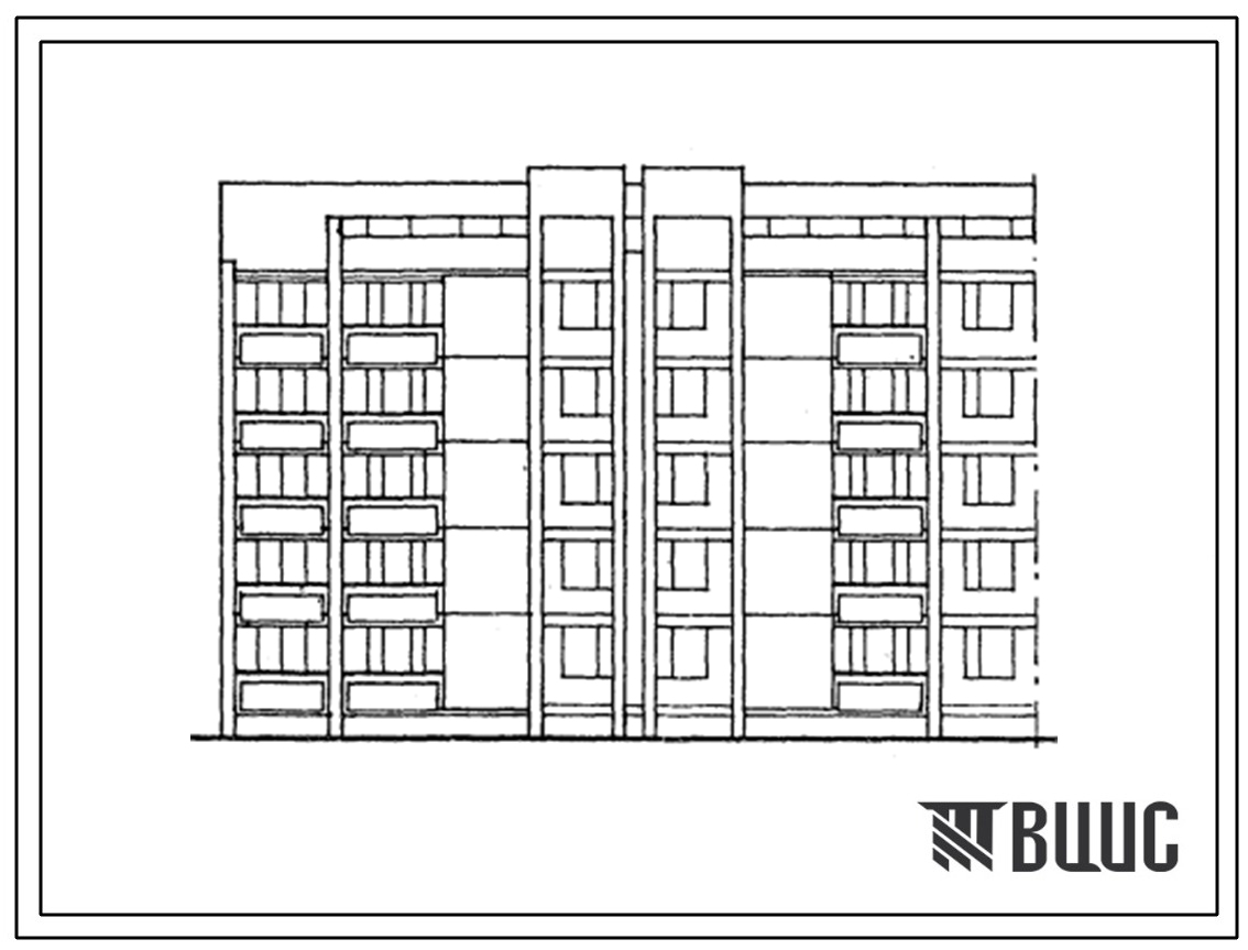 Типовой проект 102-047с.13.88 Пятиэтажная блок-секция торцевая правая на 20 квартир. Для Молдавской ССР