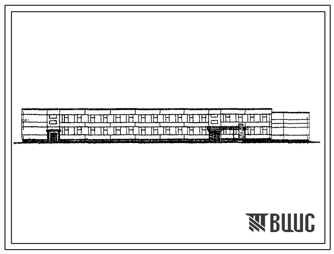 Типовой проект ВП 347-82 (12-48-135п) Комплексное основное здание на 100 человек в каркасно-панельных конструкциях серии 135