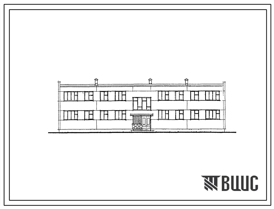 Типовой проект 1-467А-13 Двухэтажный 16 квартирный крупнопанельный жилой дом для малосемейных с трансформацией под общежитие на 62 человека.