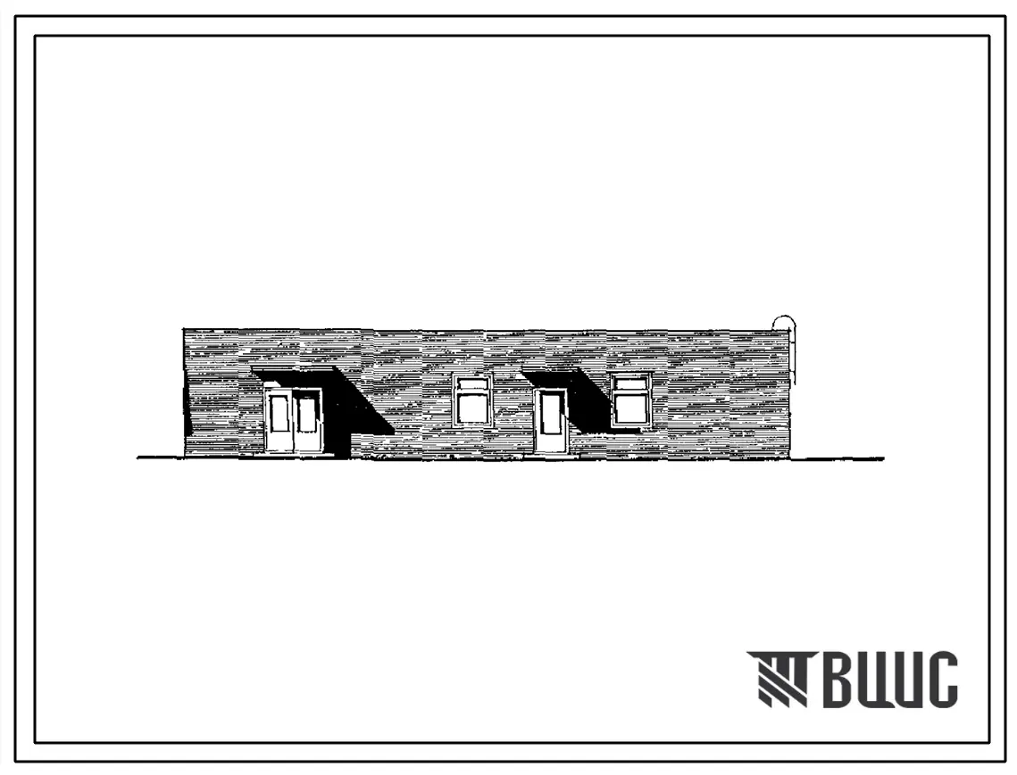 Типовой проект 254-9-111.86 Хозяйственный корпус дома-интерната, больничного типа для престарелых и инвалидов на 300 мест. Здание одноэтажное. Стены из кирпича.