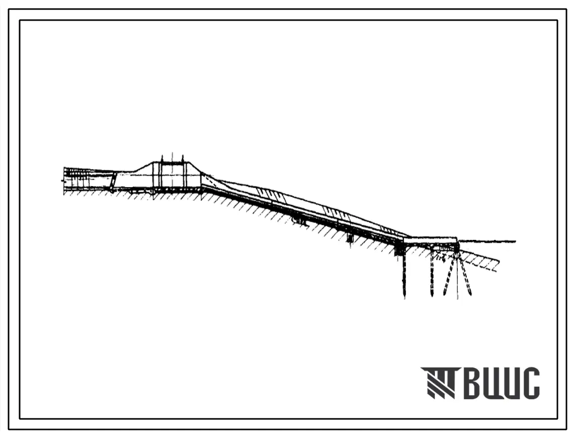Типовой проект 820-110 Водосбросные сооружения автоматического действия сборно-монолитной конструкции на расход воды до 50 м?/сек при перепаде 4-10 м.