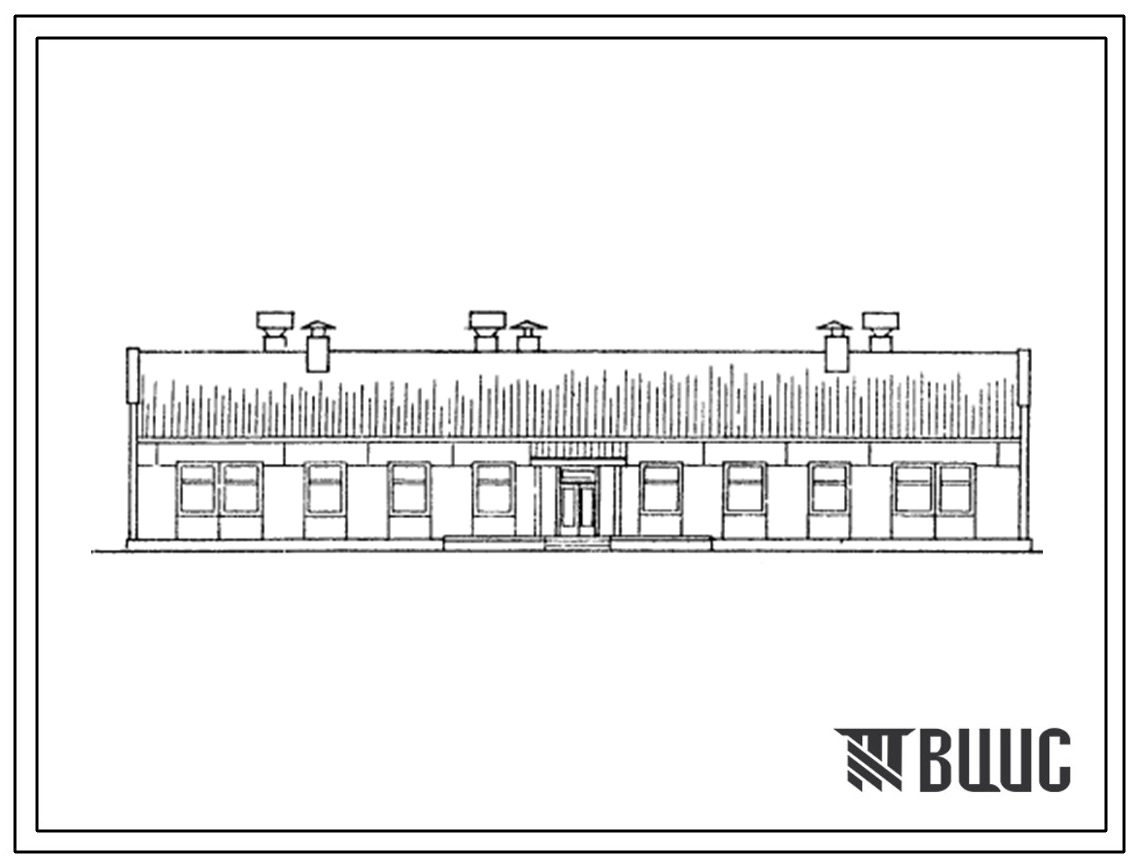 Типовой проект 416-1-11 Служебно-бытовое здание на 90 человек для нижних складов леспромхозов.