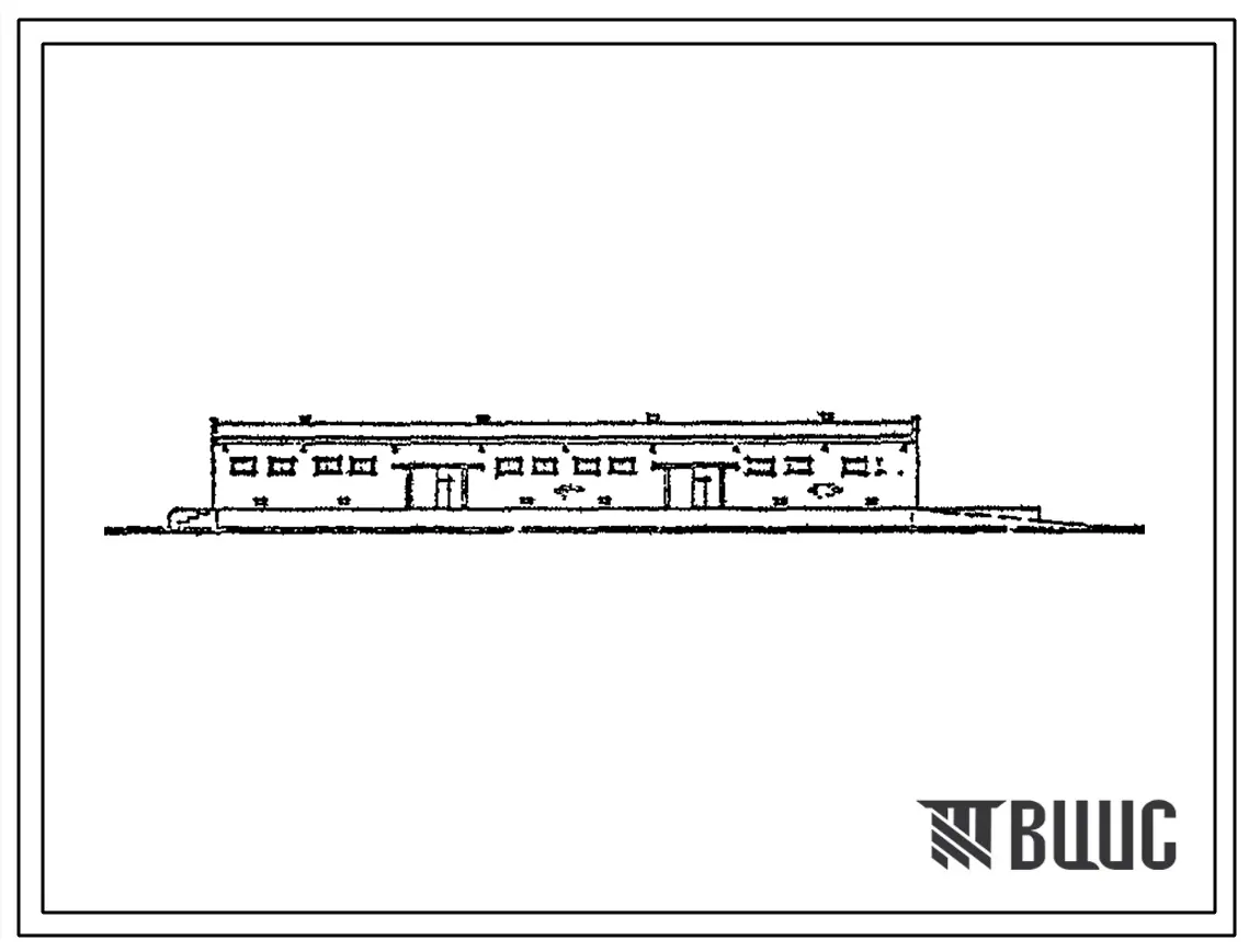 Типовой проект ХФ-71.78 (21-54-КК) Универсальное хранилище размером 18х48м, высотой 4м, прирельсовое. Неотапливаемое