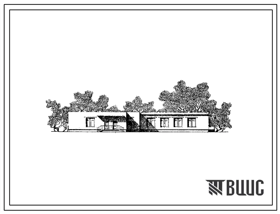 Типовой проект 214-2-178с Детские ясли-сад на 50 мест с увеличением количества мест на летний период до 95. Сейсмичность 7, 8 баллов. Здание одноэтажное. Стены из кирпича.