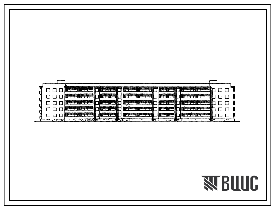 Типовой проект 114-132-3с Пятиэтажный шестисекционный дом на 70 квартир (однокомнатных 1Б-10; двухкомнатных 2Б-30; трехкомнатных 3Б-30), для строительства в 3, 3Б, 3В климатических подрайонах сейсмичностью 7 баллов