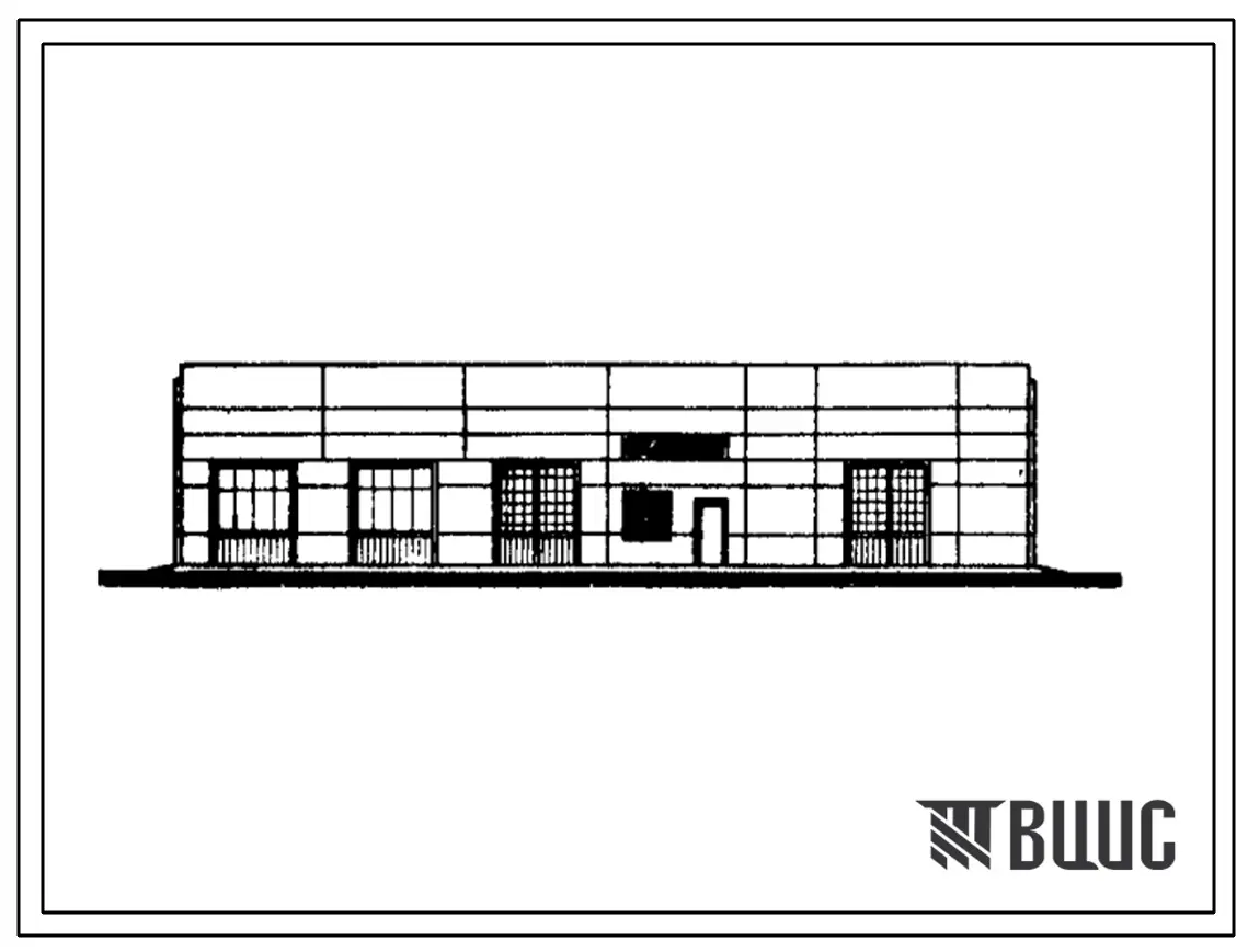 Типовой проект 503-298 Корпус механизированной мойки в блоке с постами диагностики и окраски станции технического обслуживания на 800 грузовых автомобилей.