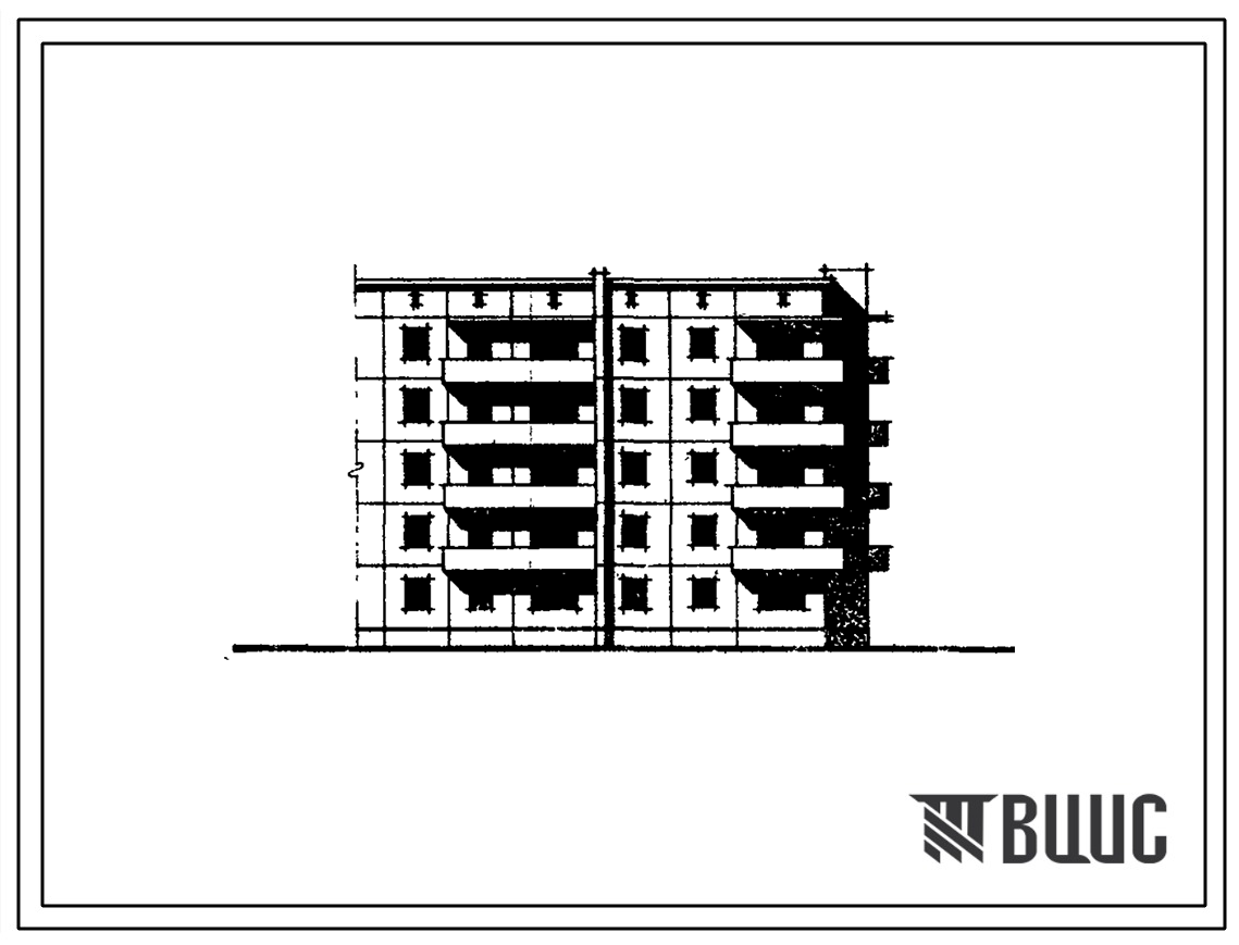 Типовой проект 97-041  Пятиэтажная блок-секция угловая правая на 20 квартир (двухкомнатных 2Б-11; трехкомнатных 3Б-4; четырехкомнатных 4Б-5).