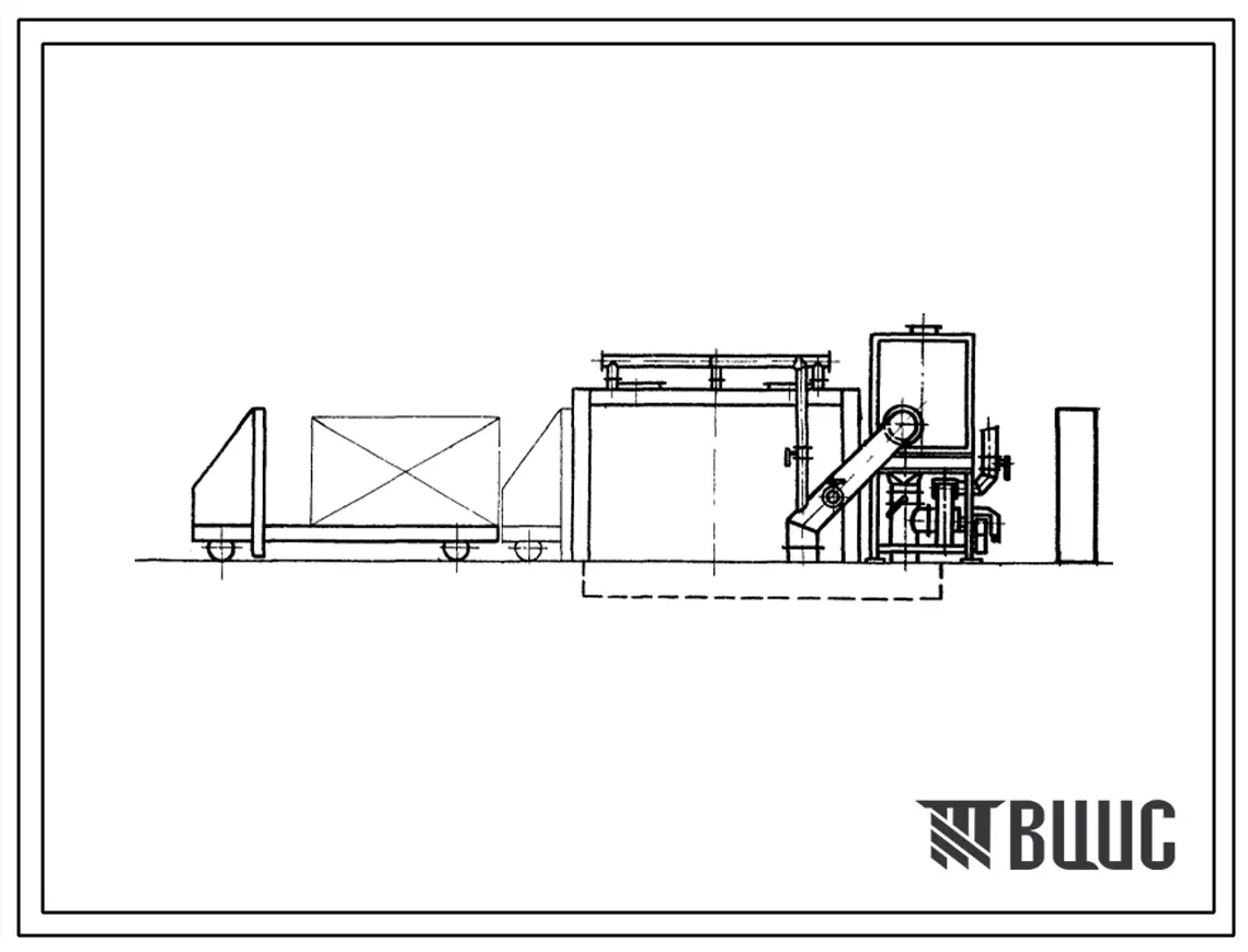 Типовой проект 406-9-201 Сушило камерное с тележкой, объем камеры 25 м3, на мазуте для литейных форм и стержней