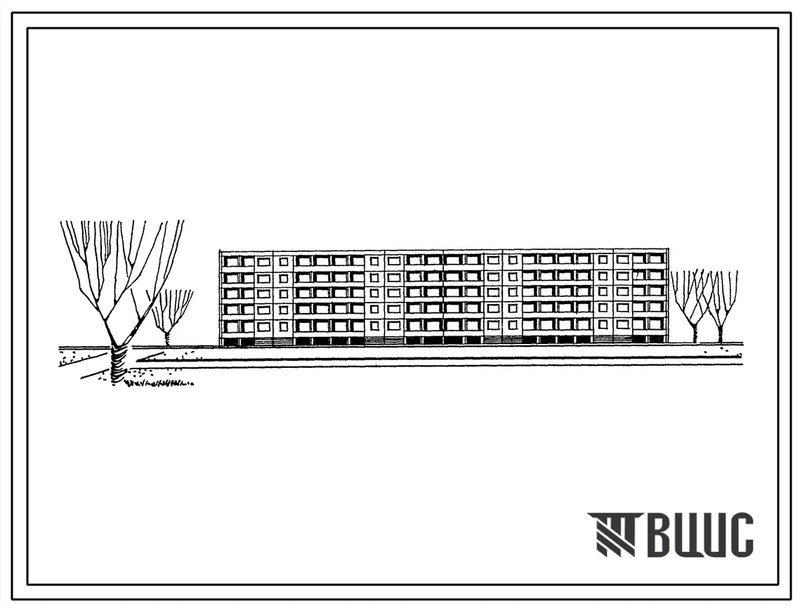 Типовой проект 1-464Ли-17/3 Пятиэтажный четырехсекционный крупнопанельный жилой дом на 60 квартир (двухкомнатных 35, трехкомнатных 20, четырехкомнатных 5).