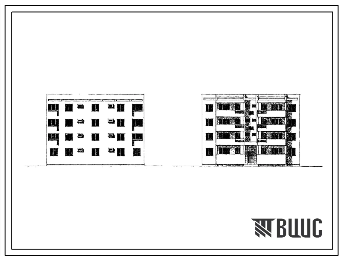 Типовой проект 77-030СП Блок-секция на 8 квартир (четырехкомнатных 4А-3, четырехкомнатных 4Б-1, пятикомнатных 5А-3, пятикомнатных 5Б-1). Для районов с сейсмичностью 7 баллов и несейсмических районов.