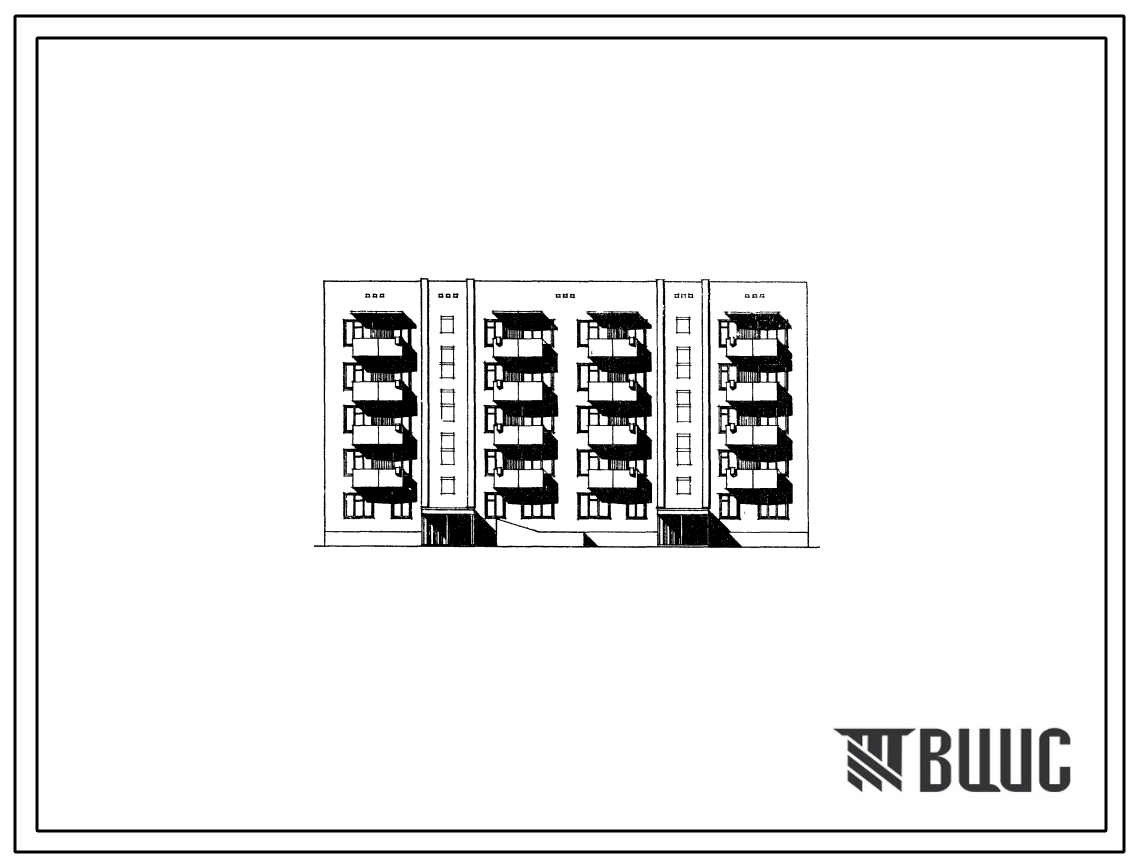 Типовой проект 114-07с/1 Пятиэтажная блок-секция двухсекционная рядовая торцевая на 29 квартир (двухкомнатных 2Б-28, трехкомнатных 3Б-1) со стенами из кирпича. Для строительства в районах сейсмичностью 8 баллов