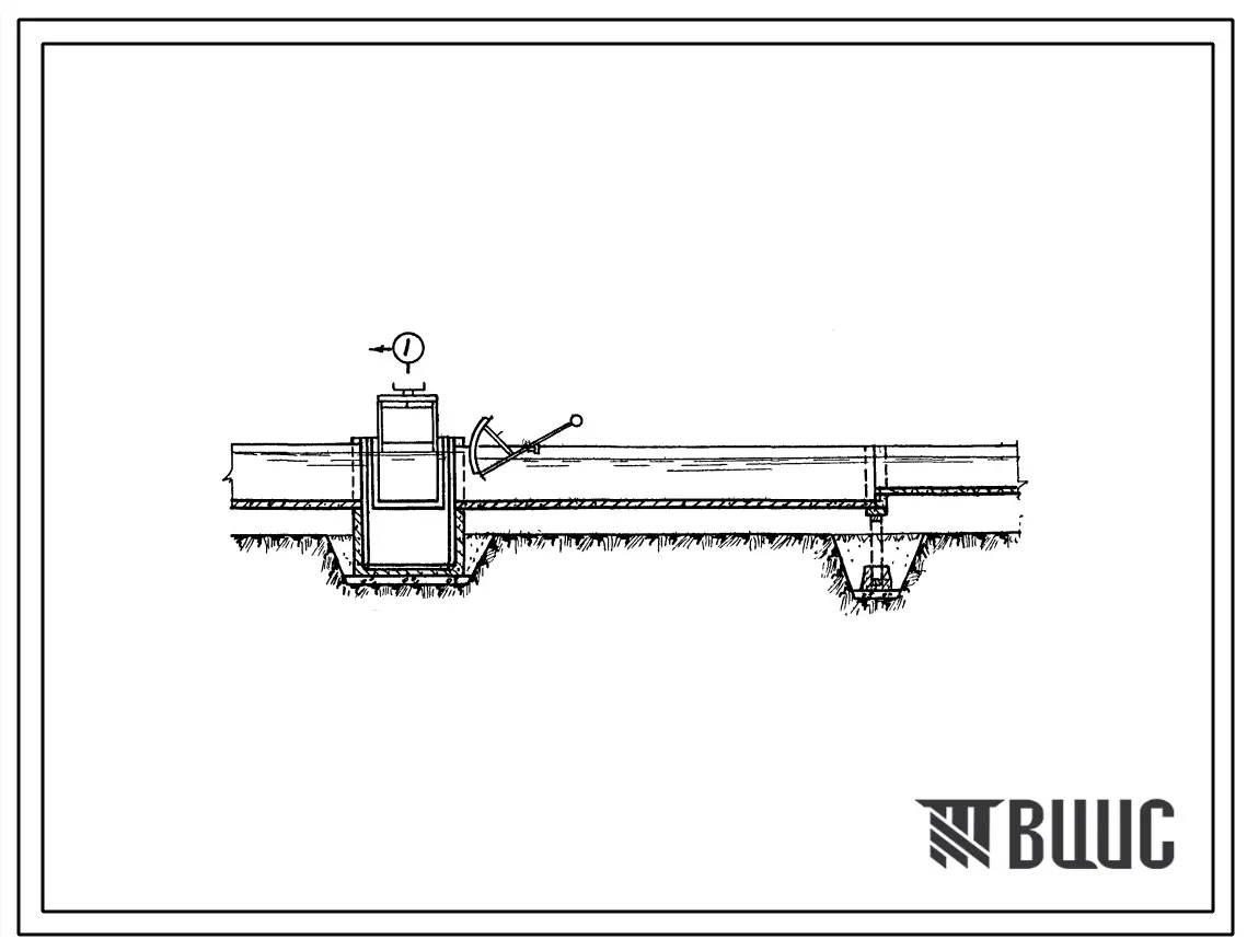 Типовой проект 5408 Гидротехнические сооружения на лотковой распределительной сети на опорах. Водовыпуски и вододелители с автоматами расхода на параболических лотках глубиной 60, 80, 100 и 120 см. при уклонах менее критических. Альбом ВДЛР-63.