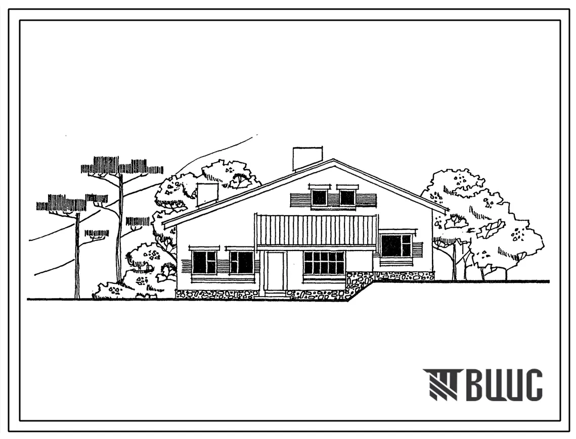 Типовой проект 144-24-261.13.87 Одноквартирный 3-комнатный жилой дом на рельефе
