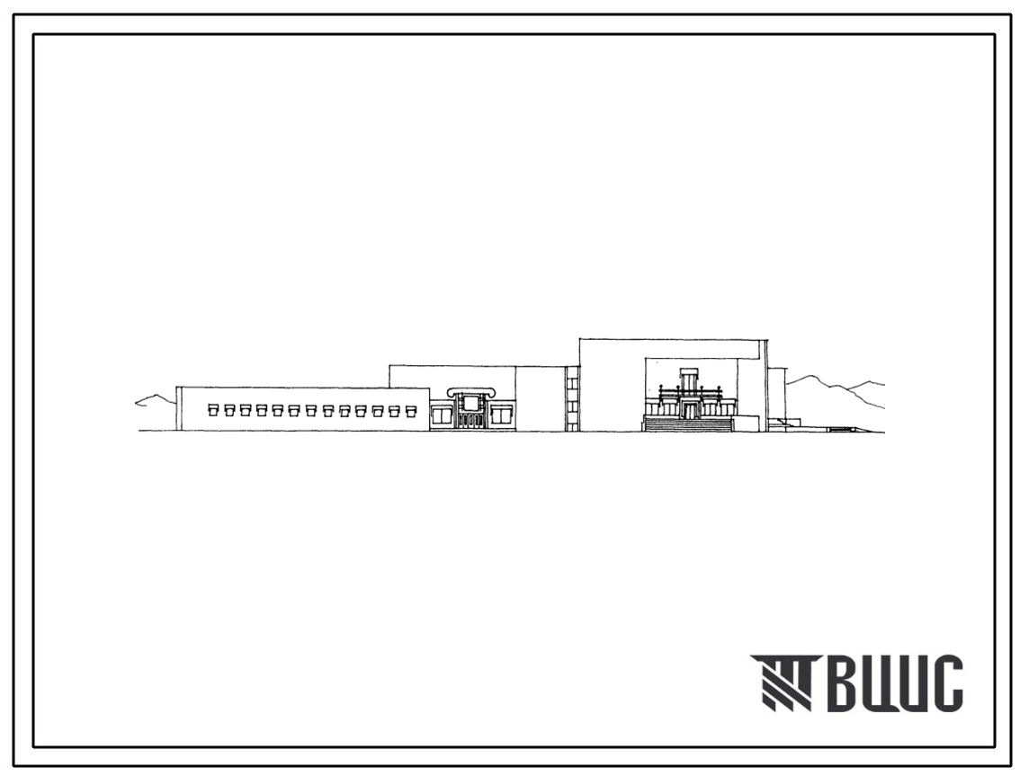 Типовой проект 264-12-279с.13.87 Клуб на 500 посетителей ( зал на 300 мест) с физкультурно – спортивным блоком. Для 2-й зоны Республики Тыва. Сейсмичность 7, 8 баллов. Здание одно-, двух-, трехэтажное. Стены из керамического камня.