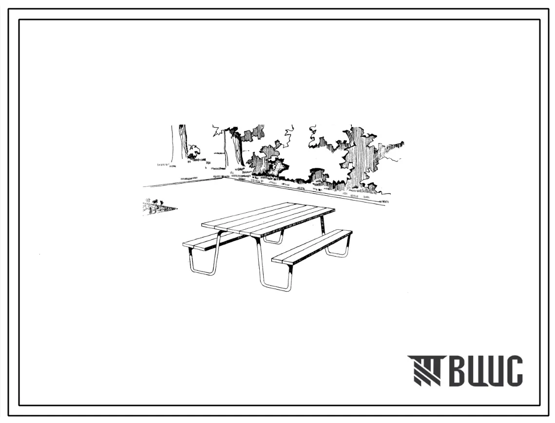 Шифр МФ-81 Стол со скамьями (1968 год )