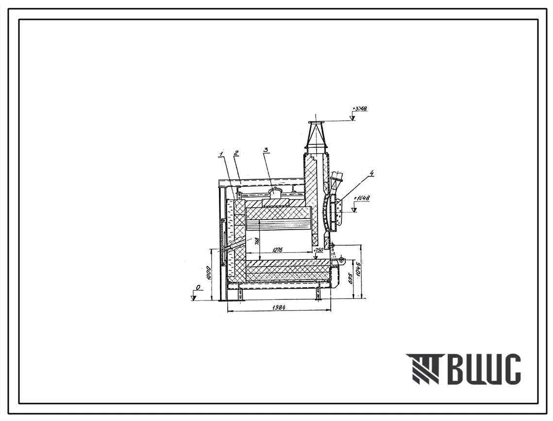 Проект 58465 Печь нагревательная щелевая размерами пода 1,5х1,28 м, на газе