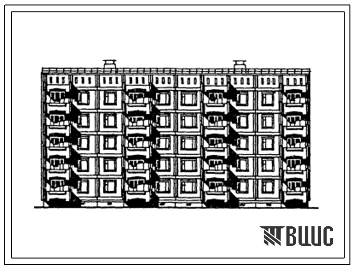 Типовой проект 151-105-117с.13.87 5-этажный жилой дом для малосемейных с 1- и 2-комнатными квартирами для Киргиской ССР