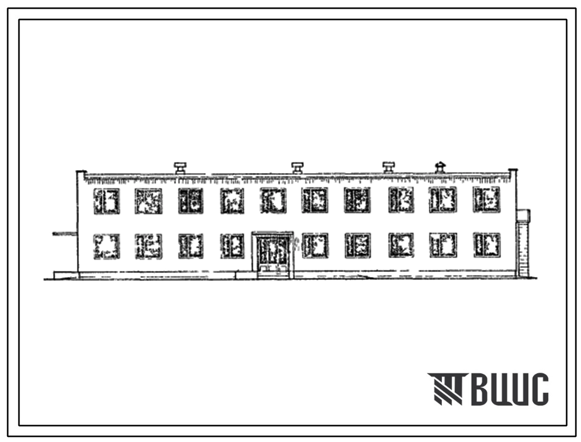 Типовой проект 416-1-17 Объединенное здание административно-бытового назначения для грузовых дворов с переработкой 100 вагонов в сутки.
