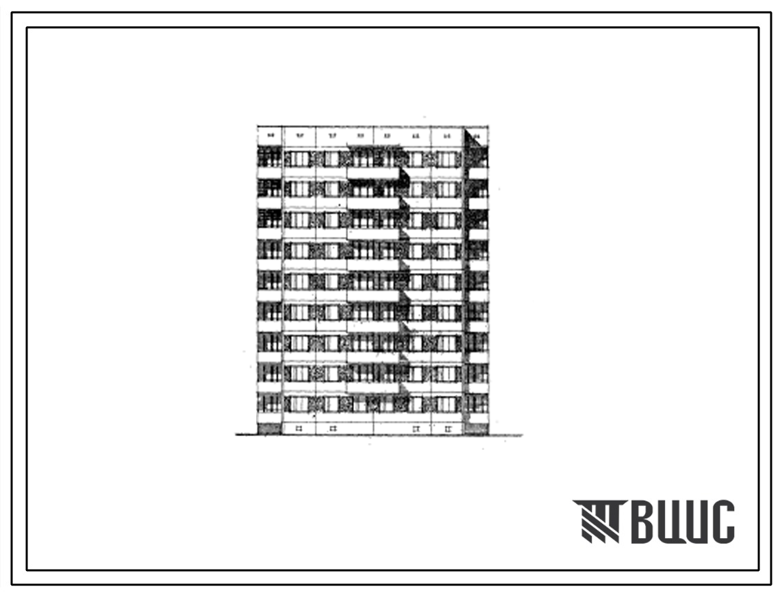 Типовой проект 93-07 Девятиэтажная 36-квартирная рядовая-торцевая блок-секция (двухкомнатных 2Б-18, трехкомнатных 3Б-18). Для строительства во 2А климатическом подрайоне г,Мурманска.